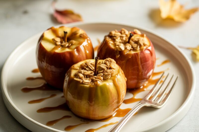Baked Cinnamon Apples with Oat Crumble
