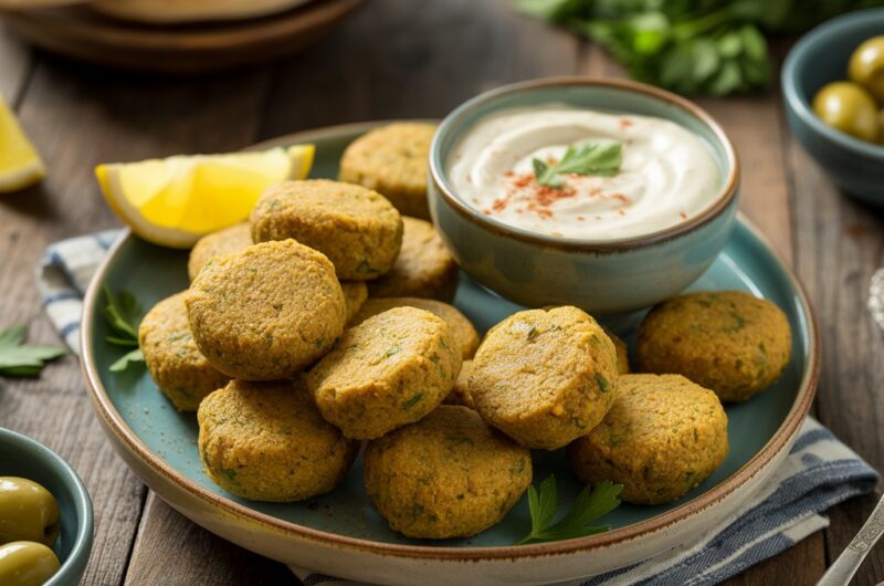 Crispy Falafel Bites with Tahini Dip