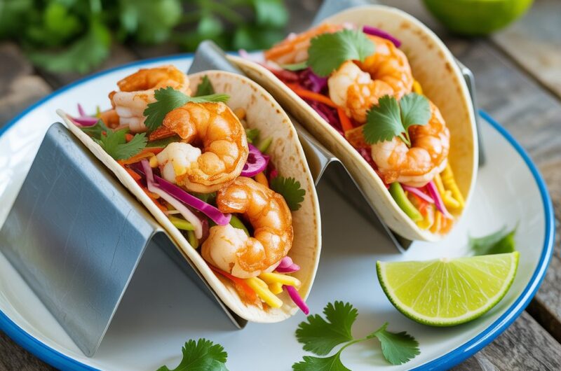 Shrimp Tacos with Creamy Slaw