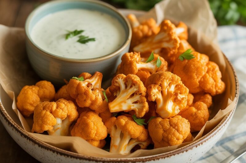 Air Fryer Buffalo Cauliflower Bites
