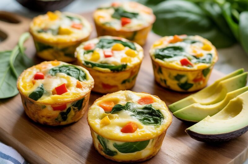 Air Fryer Egg Muffins with Veggies