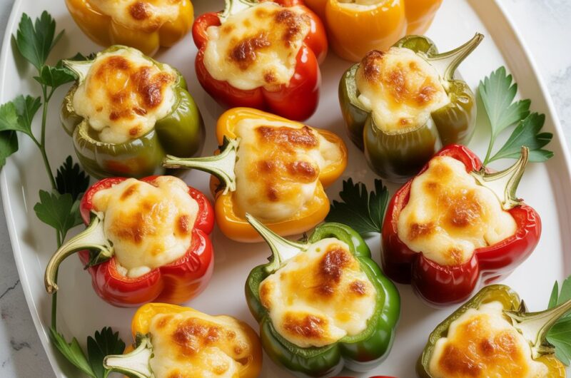 Stuffed Mini Bell Peppers with Creamy Cheese Filling